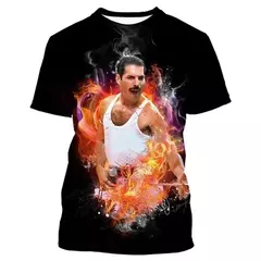 Homens e mulheres Queen Rock Band 3D Impresso Camisetas, Streetwear de grandes dimensões, camiseta de manga curta, Harajuku Tops, camisetas infantis, roupas da moda na internet