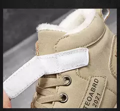 Imagem do Botas de neve de algodão para crianças, Sapatos quentes grossos, Botas de pele falsa adolescente para crianças, moda tendência, inverno, 2024