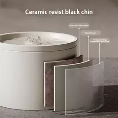 Dispensador de filtro de fonte de água automático ultra-silencioso para gato de estimação para cão fluindo circulação silenciosa filtragem alimentador de água de cerâmica - Wolf Magazine