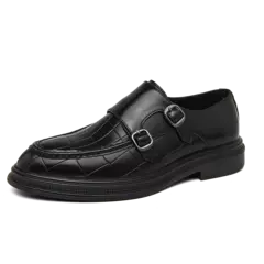 WAERTA-sapatos formais para homens, sapatos derby, sapato de couro, fivelas duplas, sapatos aguçados para cavalheiros, moda para casamento, tamanho grande, 38-46 - loja online