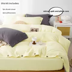 Conjunto de edredão duplo, Conjunto de cama de algodão torção sólida, Quilt Cover King Size, 100% Algodão, 220x240, 3Pcs - comprar online