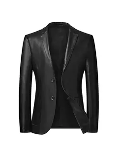 Faux PU Couro Jaqueta Da Motocicleta para Homens, Terno Masculino Outwear, Casacos Pretos, S-5XL - loja online