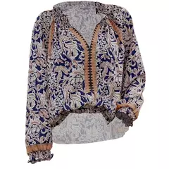 Blusa de manga comprida boêmia feminina, túnica primavera e outono - Wolf Magazine