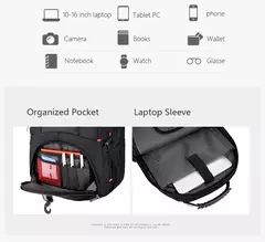 Durável Swiss Multifuncional Laptop Mochila, Resistente À Água Saco De Viagem, Faculdade Bookbag, Porta De Carregamento USB, 17";;VERDADEIRO;;"15 inch General - loja online