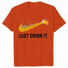 Imagem do Camiseta de manga curta masculina preta, camiseta de cerveja engraçada, tops de rua, roupas novas da moda, verão