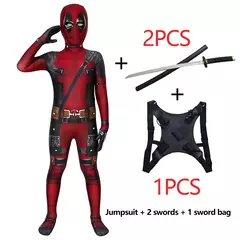 Adulto deadpool traje deadpool crianças terno cosplay máscara terno super-herói criança macacão traje de halloween criança macacão conjunto - comprar online