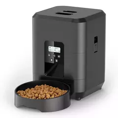 2l alimentador automático para animais de estimação dispensador de comida inteligente para gato e cão alimentação quantitativa regular com registro tigela de alimentação pet supplie - comprar online