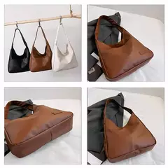 Bolsa de ombro retro elegante e minimalista, bolsa casual, tendência, grande capacidade tote - Wolf Magazine