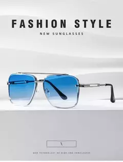 Óculos de sol piloto quadrado masculino e feminino Flight Seven Rock, estilo Mach 6, gradiente, design de luxo, moda, 2022