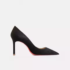 2022 outono nova mulher sapatos de salto alto sexy apontou camurça vermelho brilhante fundo bombas moda temperamento rasa sapatos de casamento na internet