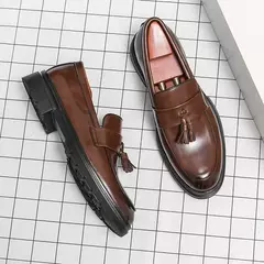 Mocassins macios masculinos, sapatos de couro borla, sapatilha de condução, marca de luxo, plus size, 46, alta qualidade, moda