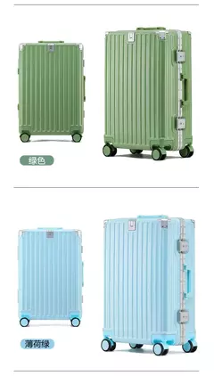 Rolling Bagagem Trolley Case, Mala de Viagem, Universal Roda, bagagem de Mão com suporte para copos, Boarding Case, 20 ", 22", 24 ", 26";;VERDADEIRO;;"26 ,Green