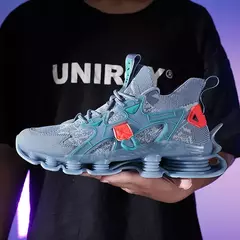 Imagem do Novo design lâmina tênis de corrida dos homens amortecimento meia adolescente ao ar livre jogging zapatillas calçados na moda alta qualidade