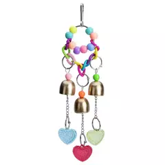 Pendurado Prático Bell Design Papagaio Brinquedo, Brinquedo resistente do pássaro, Design de gancho, Mastigar Budgies Brinquedos - comprar online