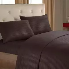 Solid Stripe Bedding Set, Colcha de dormir, gêmeo, completo, rainha, king size, quarto ou quarto de hóspedes, 3 pcs, 4pcs - loja online