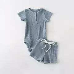 2 pçs verão bebê menino conjuntos de roupas manga curta bodysuit + shorts moda roupas de bebê recém-nascido na internet