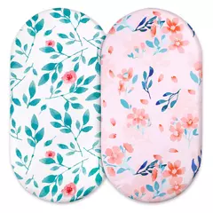 Gllquen-Lençol de Berço para Meninos e Meninas, Lençóis de Colchão Berço, Respirável, Elástico, Berço de Viagem, Pacote 2 na internet