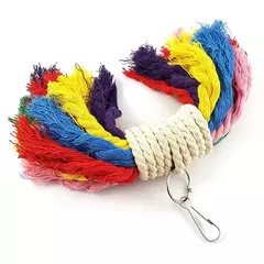 Papagaio mastigar brinquedo corda de algodão pássaros brinquedo mordida ponte pássaro rasgando brinquedos calopsitas treinamento pendurar balanços pássaros gaiola suprimentos na internet