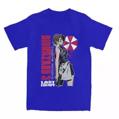 Camiseta de manga curta masculina de gola redonda 100% algodão, camisetas vintage, Biohazard 3, Jill Valentine