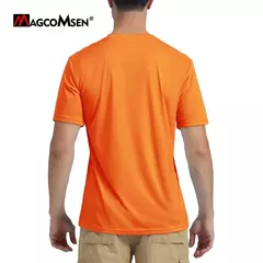 MAGCOMSEN-Camiseta Masculina de Manga Curta Secagem Rápida, UPF50 + Proteção UV, Tees Esportivas para Corrida, Treino, Surf, Natação, Rash Guard Shirt - Wolf Magazine