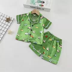 Conjunto de camisas e shorts pijamas infantis, roupa casual infantil, traje de criança, pijama de verão, crianças, meninos, crianças, novo, 2 peças na internet