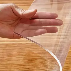 Transparente PVC Toalha De Mesa, Toalha De Mesa De Vidro Macio, Impermeável, À Prova De Óleo, Cozinha, Tampa De Mesa Retangular, Matte Clear