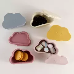 Portátil Silicone Baby Snack Box, Caixa De Comida De Cor Sólida, Baby Snack Container com Tampa, Baby Stuff na internet