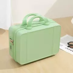 Mão estilo japonês com alça na bagagem, cosméticos para maquiagem, bolsa organizadora de viagem com protetores metálicos 14";;VERDADEIRO;;"Black na internet