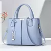 Sacola de couro falso para senhoras, bolsa de ombro grande, elegante texturizada, moda