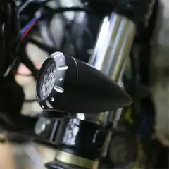 Luz de seta para motocicleta, preta, cromada, 12v, 10mm, bala, led, lâmpada de freio piscante para harley chopper cruiser, personalizada para honda na internet