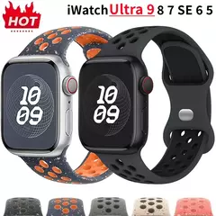 Correia Desportiva Respirável para Apple Watch, Band, Correa, iWatch Series 8, SE, 7, 6, 5, 9 Ultra, 44mm, 49mm, 45mm, 40mm, 41 milímetros, 38 milímetros, 42 milímetros - Wolf Magazine