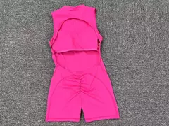 Sem mangas Yoga Vest Set para mulheres, colheita exercício, ginásio, treino, fitness, raspar shorts, macacão ativo, macacão esporte, almofada, 1 peça, 2024 - comprar online