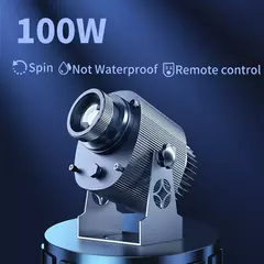 Impermeável LED remoto projeção lâmpada, publicidade logotipo projetor, personalizado imagem sinal, girar, ao ar livre - Wolf Magazine