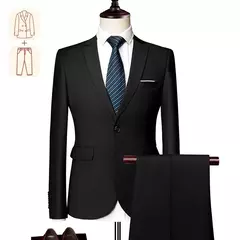 Terno casual de negócios masculino para casamentos, blazer genuíno, colete e calças, grande e alto, colete slim fit, calças de vestido, tamanho EUA - comprar online