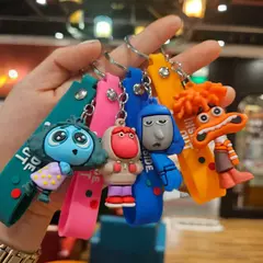 Imagem do 10 ou 30 pçs anime dentro para fora chaveiro mind wars emoções tristes kawaii figura de ação modelo brinquedo boneca chave do carro dos homens pingente acessórios