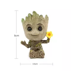 Imagem do Marvel vingadores groot mini estatueta caneta titular vaso de flores boneca criativa figura ação cena ornamento presentes natal crianças brinquedos