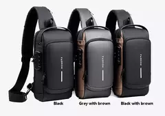 Bolsa de Ombro Multifuncional Anti-Roubo USB para Homens, Bolsa Crossbody Masculina, Messenger Pack, Travel Sling Chest Bags, Cross Body Pack na internet