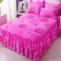 Lençóis planos respiráveis confortáveis, cama de luxo, colcha lavável, colchão king e queen size, saias de cama, moda na internet