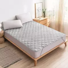 Tampa ultrassônica do protetor do colchão, almofada lavável da cama com faixa elástica - comprar online