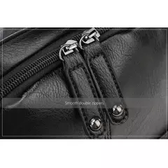 Mochila Escolar de Couro Impermeável para Homens, Bolsa de Viagem, Laptop, Livro Casual de Alta Qualidade, Marca Moda - loja online