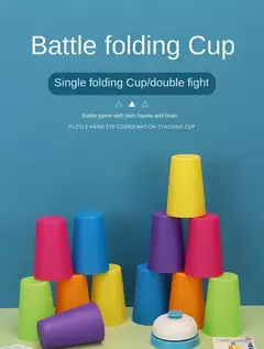 Brinquedos Montessori Infantil, Stack Cup, Battle Table com Cartas, Iluminação Intelectual Educacional, Cognição das Cores, Treino Lógico na internet