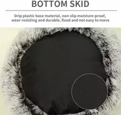 Almofada redonda para gatos, sacos de dormir semi fechados para animais de estimação, pelúcia longa e macia 2 em 1, camas quentes para gatos, conforto simples, ninho de dormir quente para cachorros - Wolf Magazine