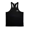 Camiseta de algodão sem mangas masculina, ginásio musculação, longarina de regatas em y, fitness, respirável, coletes musculares de treino, verão, legal