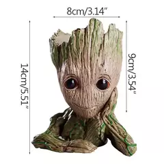 Marvel vingadores groot mini estatueta caneta titular vaso de flores boneca criativa figura ação cena ornamento presentes natal crianças brinquedos - loja online