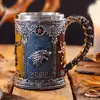 3D esculpida caneca de cerveja personalizada, Game of Thrones, Copo de água, Copo de café, Bebida Resina Cálice, Bar criativo