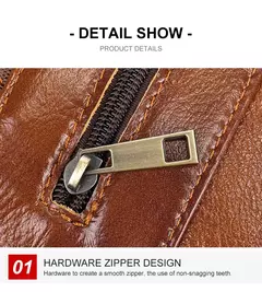 Imagem do Westal Couro Genuíno Crossbody Messenger Bag, Sacos de Ombro dos homens, 13.3 "Laptop Pasta, Homem Bolsas, 8577