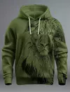 Capuz de manga comprida masculino, moletom com capuz, impressão 3D, bolso frontal, streetwear, moda primavera, novo