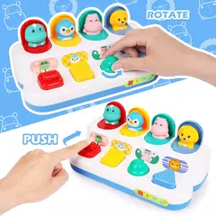 Atividade interativa Pop Up Toy para bebês, Child and Effect Toy, Jogos de desenvolvimento, Montessori, Educational Learning Toys - Wolf Magazine
