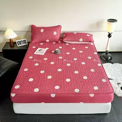 Esteira refrigerando natural do látex para a cama, sentimento fresco macio, folha cabida e fronha, tampa do colchão, esteiras do verão da categoria A - loja online