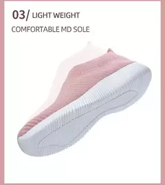 Sapatos rasos elásticos respiráveis para mulheres, tênis leves, calçados esportivos, primavera e verão